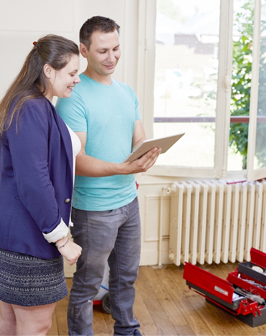 photo entreprise du batiment utilisant cap renov en rdv client